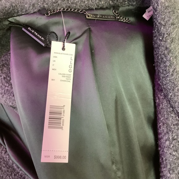 Elle Tahari “Calissi Belted Coat” - Picture 11 of 13